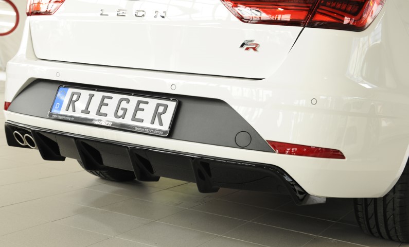 Achterbumper Diffusor Seat Leon FR 5F 17-.. Rieger Glossy Black