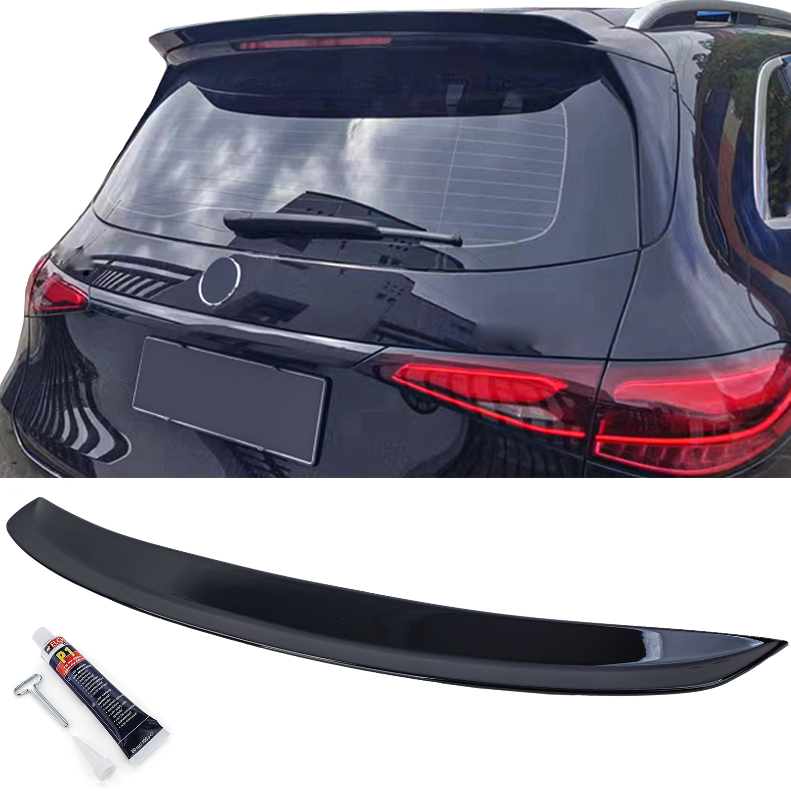 Spoiler passend voor Mercedes GLC X254 Glans Zwart
