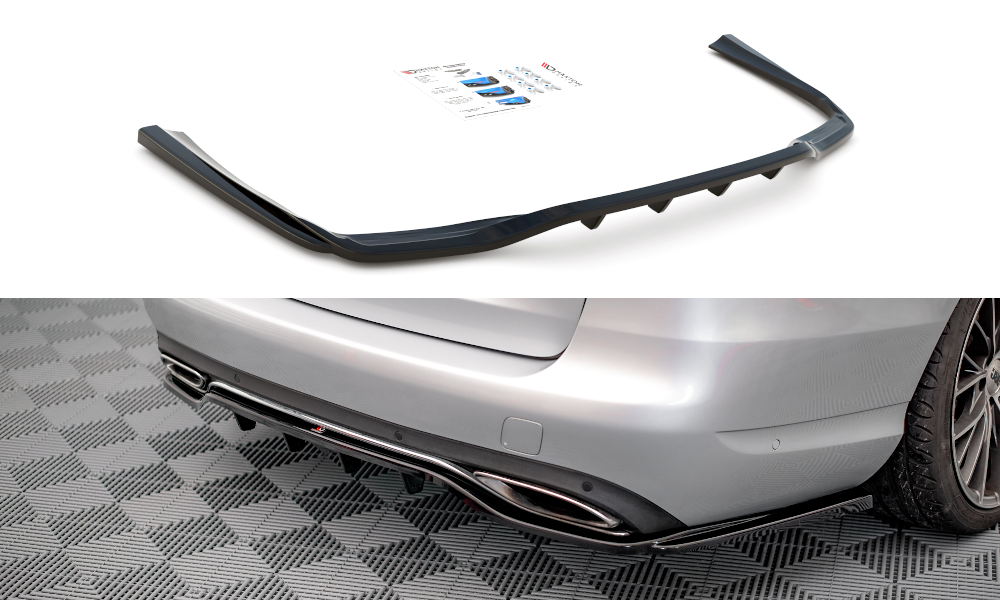 Diffuser passend voor Mercedes-Benz C Klasse Estate W205 Maxton Glans Zwart