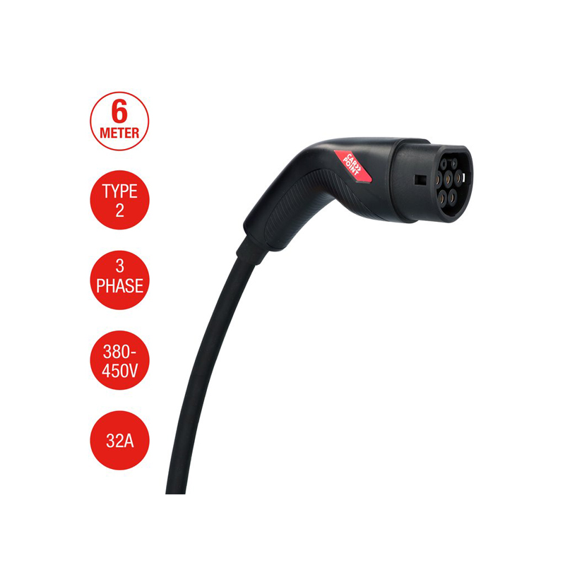 Carpoint Electric Vehicle Charging Cable Type2>2 32A 3-Phase 6-meter