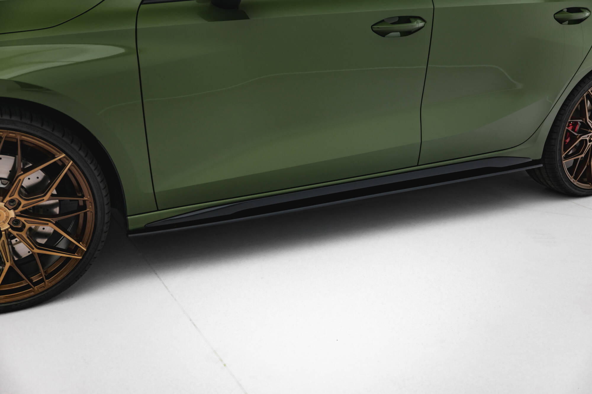 Street Pro Zijskirts passend voor Audi S3 / A3 S-line 8Y Facelift Maxton Glanzend zwart