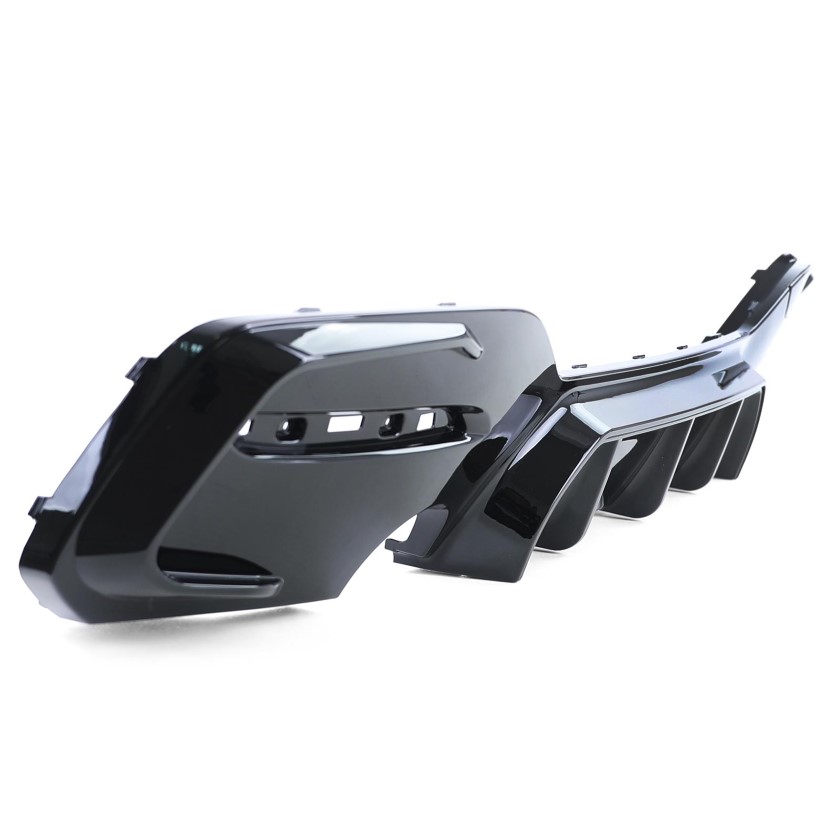Diffuser passend voor BMW 1-Serie F20 / F21 Facelift M-Pakket Glans Zwart