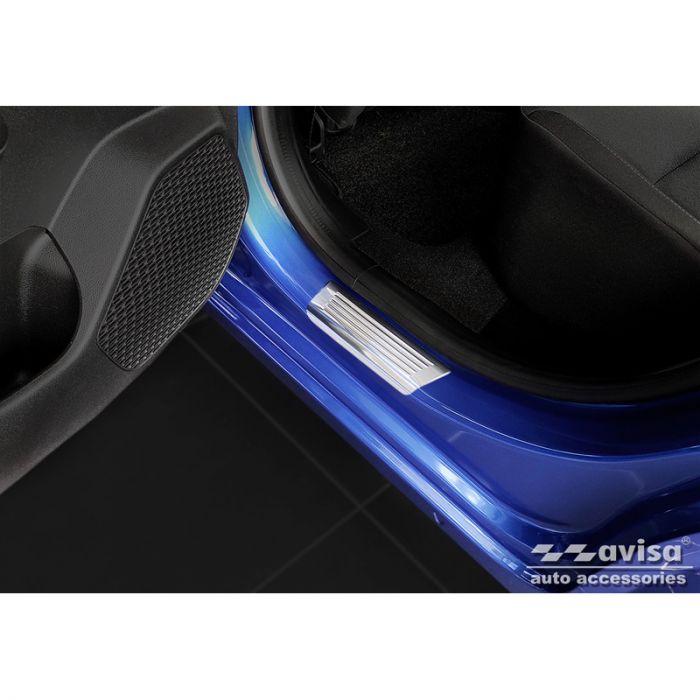 Inox door sill protectors  Dacia Sandero III 2020- incl. Stepway 'Lines' - 4-pieces