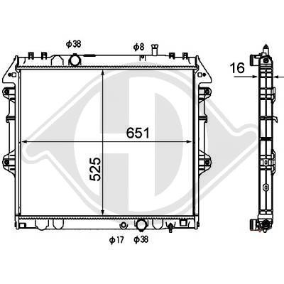 Radiator TOYOTA HI-LUX 05-12