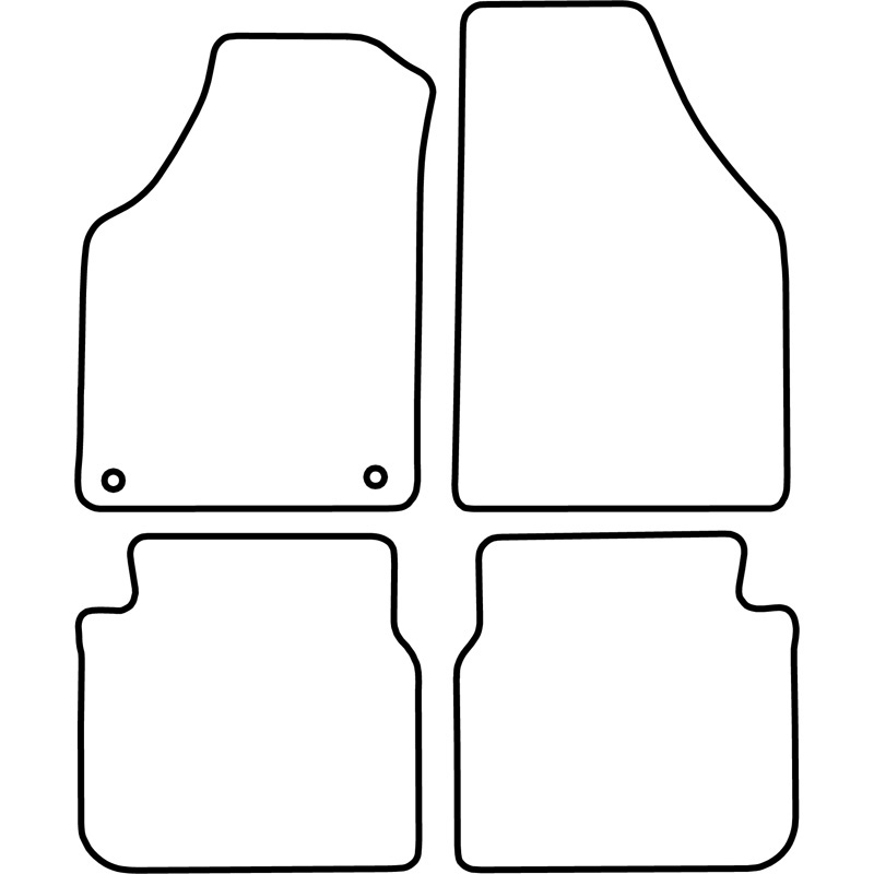 Set velour car mats  Fiat Idea 2003-2007