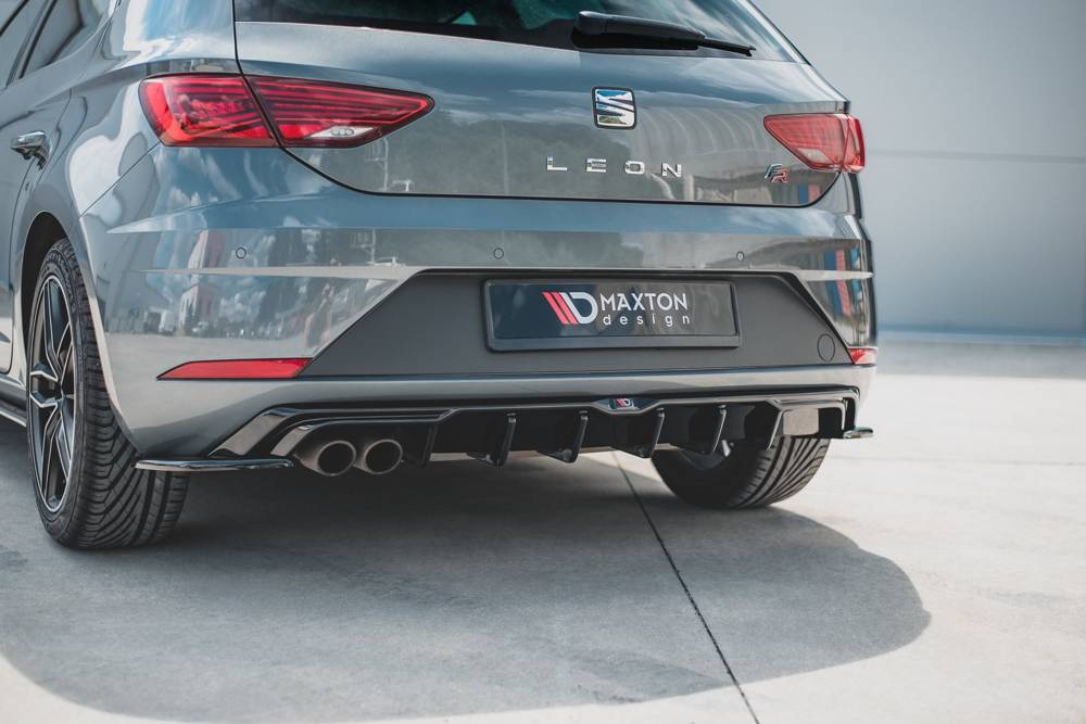 Diffuser passend voor Seat Leon Mk3 FR Facelift Glans Zwart