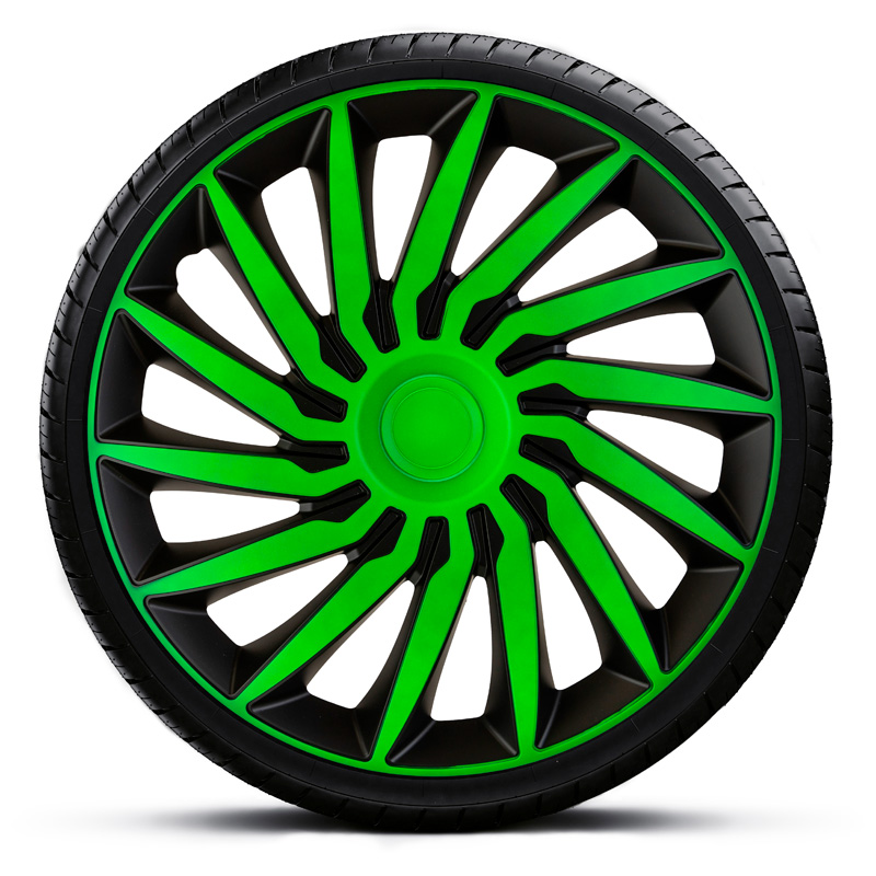 Set wheel covers Kendo 14-inch black/green