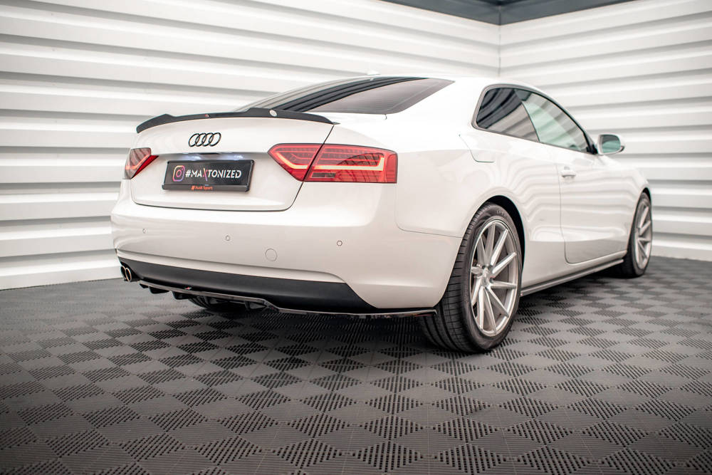Diffuser passend voor Audi A5 Coupe 8T Facelift  2011 - 2016  Maxton Glans Zwart
