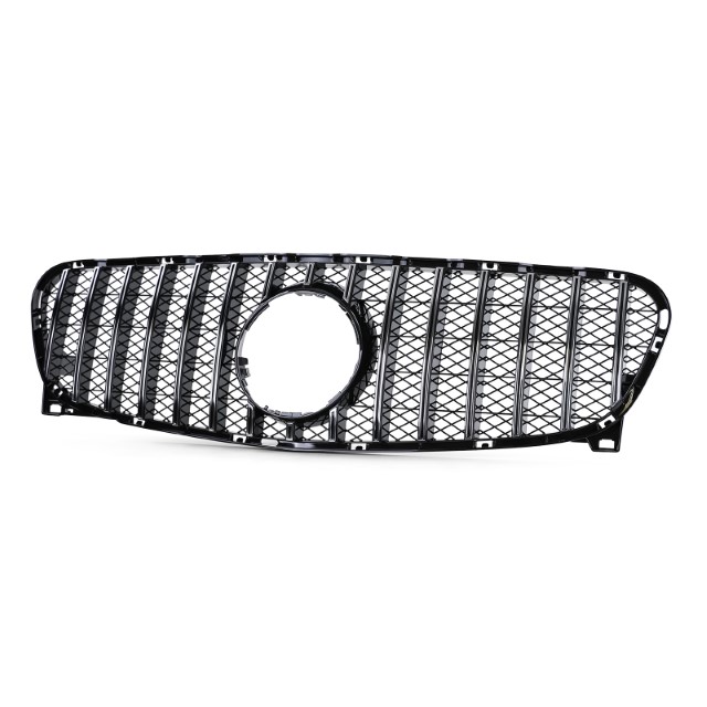 Grill passend voor Mercedes GLA X156 13-16 Glans Zwart/Chroom GT Look