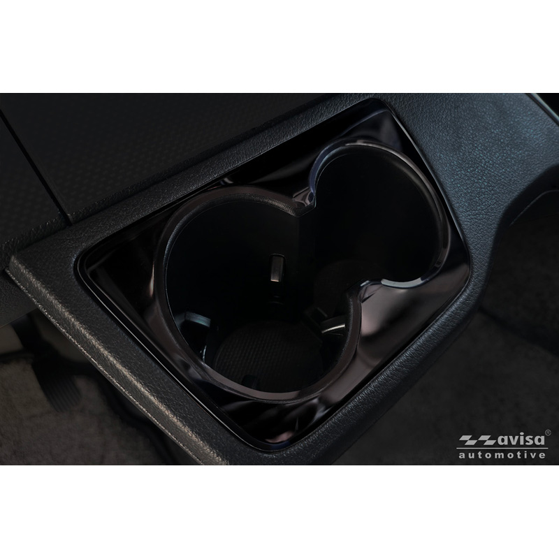 Avisa Stainless Steel cup holder trim cover (2pcs)  Mercedes Sprinter III 2018- - Black