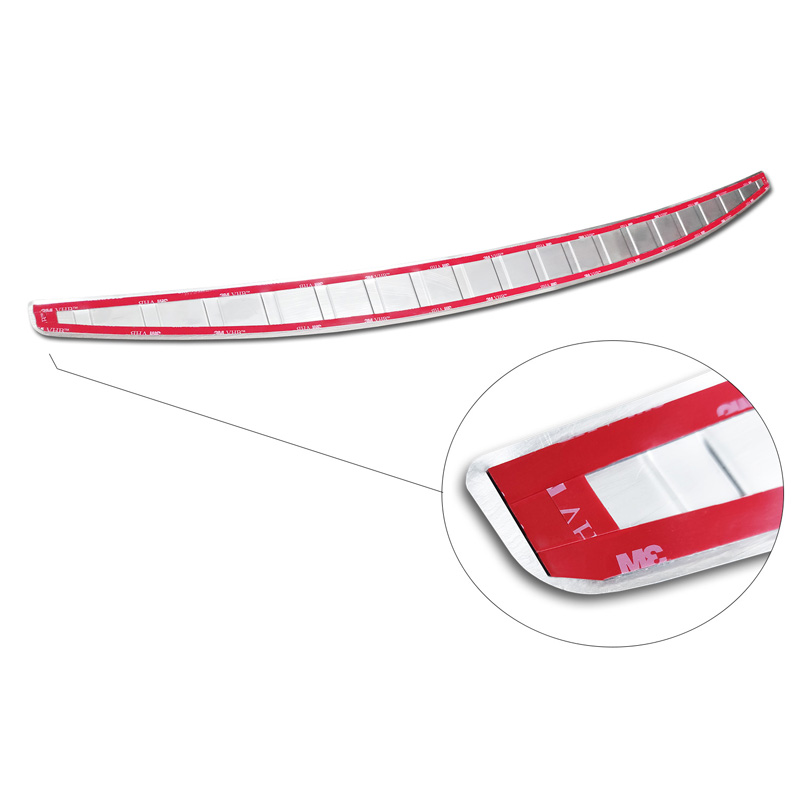 Chrome Stainless Steel Rear bumper protector  Mercedes C-Class Sedan (W206) 2021- 'Ribs'