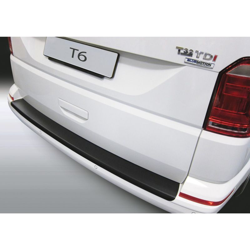 ABS Rear bumper protector  Volkswagen Transporter T6 Caravelle/Multivan 9/2015- with rear hatch Black
