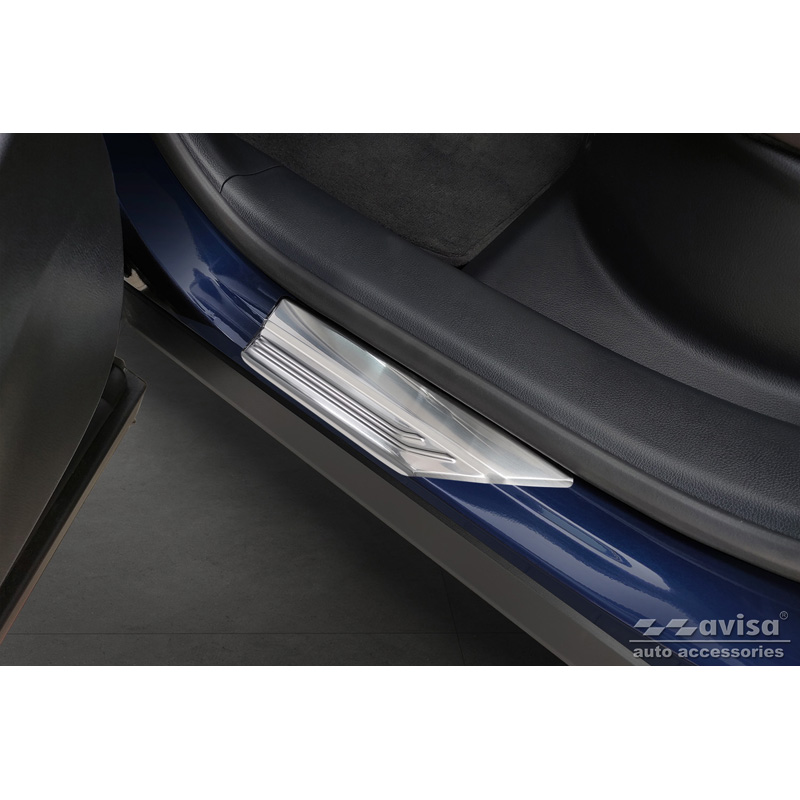 Stainless Steel Door sill protectors  Lexus RX V 2022- 'Lines' - 4-pieces