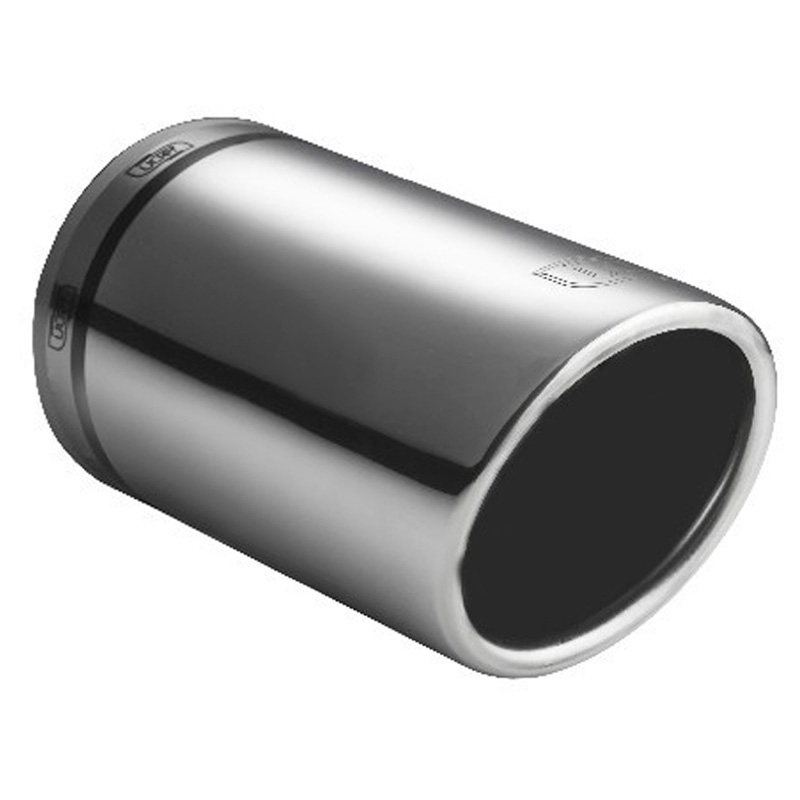 Ulter Sport Exhaust finisher - Round Ø90mm Slanted - Length 120mm - Installation 65-80mm - Inox