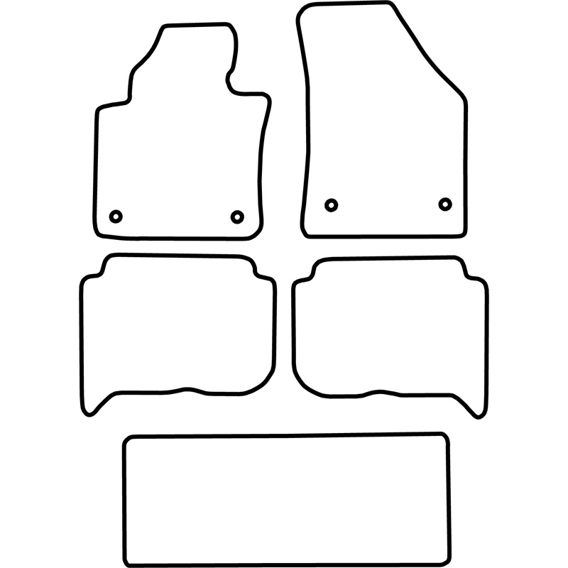 Set car mats  Volkswagen Touran 2003-2007 (7-Persons)