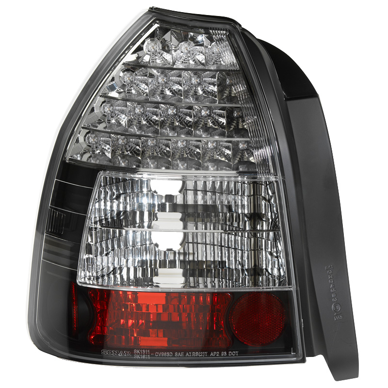 Set LED Tail Lights  Honda Civic HB 3-doors 1996-2001 - Black