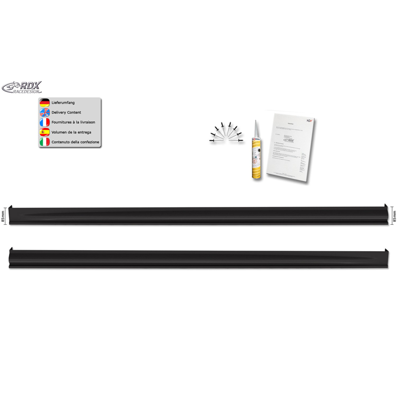 Side skirts  Volkswagen Transporter T6 2015- (Short wheel base) 'Edition' (ABS)