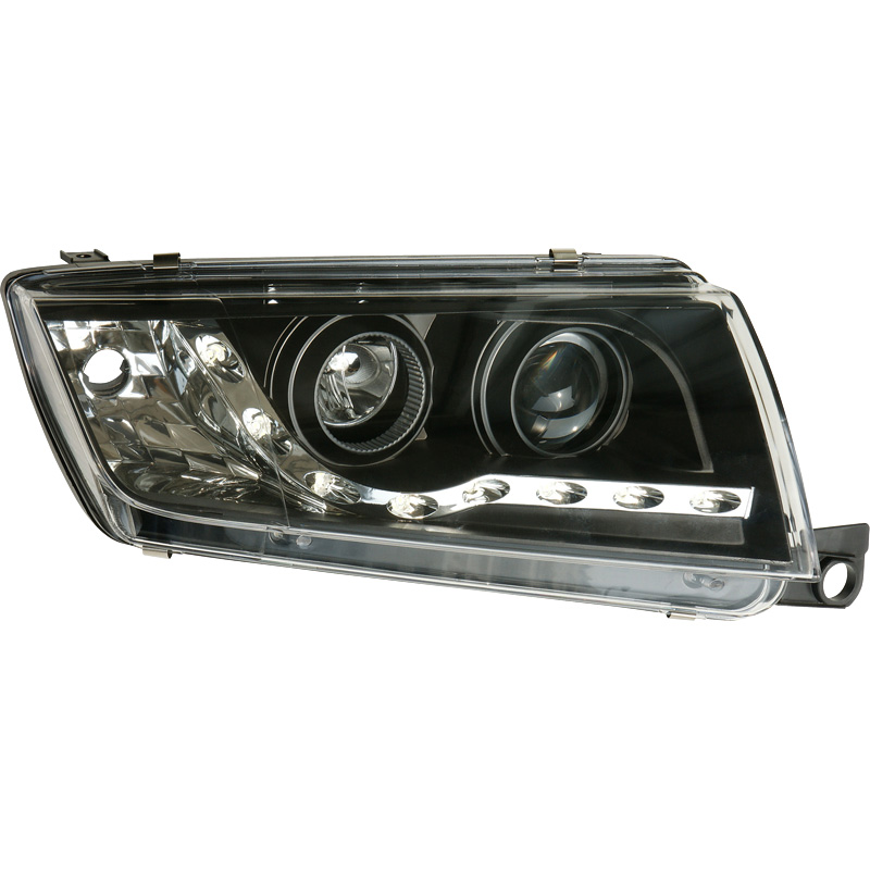 Set Headlights in DRL-Look  Skoda Fabia 2000-2004 - Black