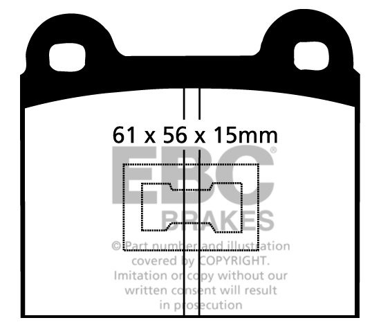EBC Brakes OPEL GT 2.0 Turbo 2006-2010 Remblokken achterzijde gr