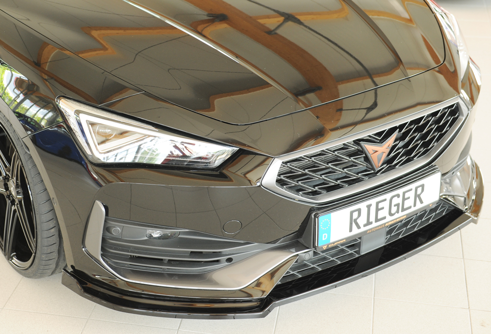 Voorspoiler passend voor Cupra Leon (KL): 09.20-06.2024 glans zwart