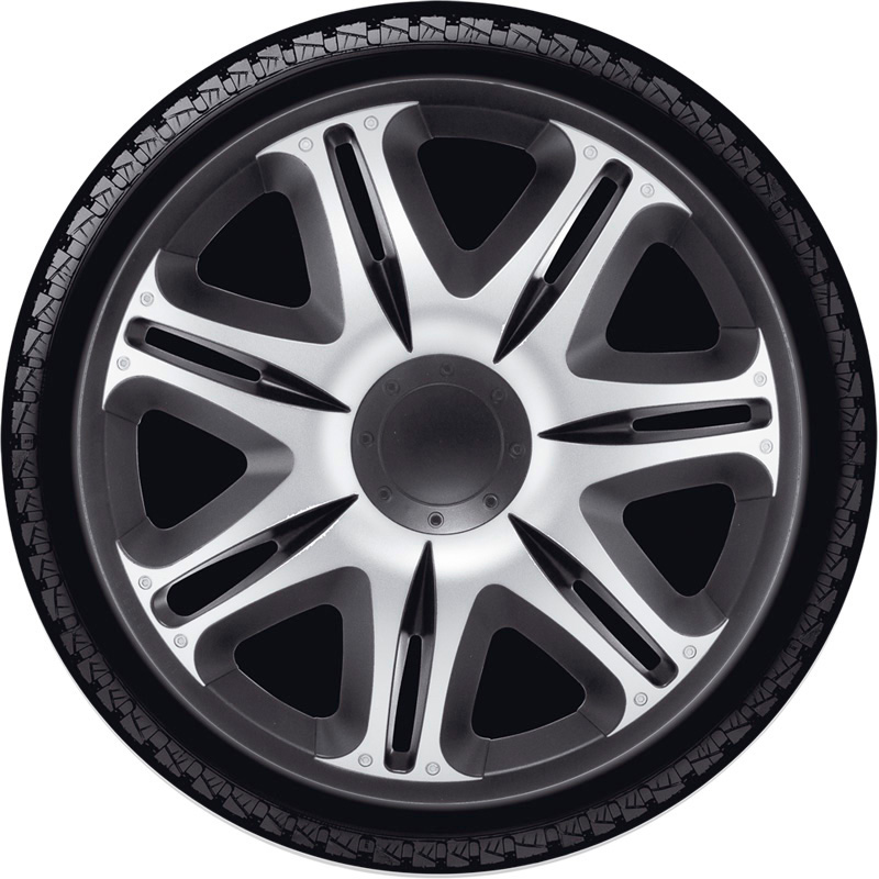 Set J-Tec wheel covers Nascar 14-inch silver/black