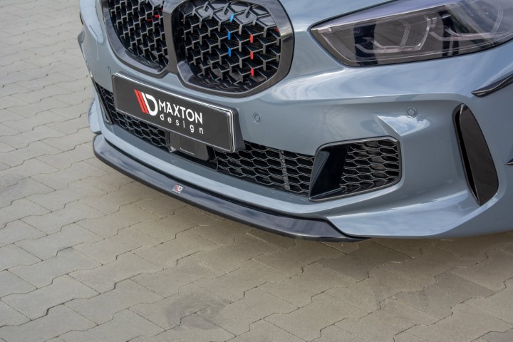 Voorspoiler passend voor BMW 1 Serie F40 M-Pack/ M135i Glans Zwart V2
