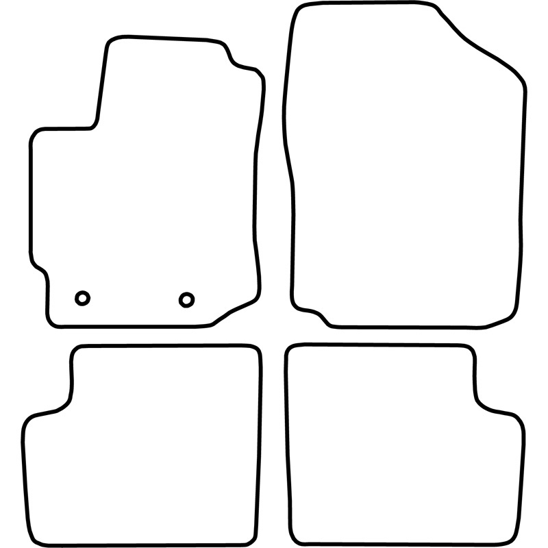 Set velour car mats  Subaru Justy 2008-