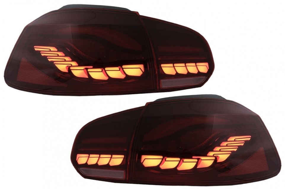 Taillights led VW Golf VI 10/08- R-look Dynamic red/Smoke