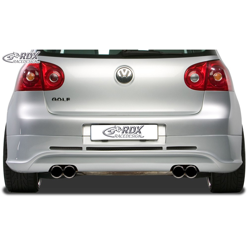Rear bumper skirt  Volkswagen Golf V GTI/R Hatchback 3/5-doors 2003-2008 (exhaust left/right) excl. Variant/Plus (ABS)