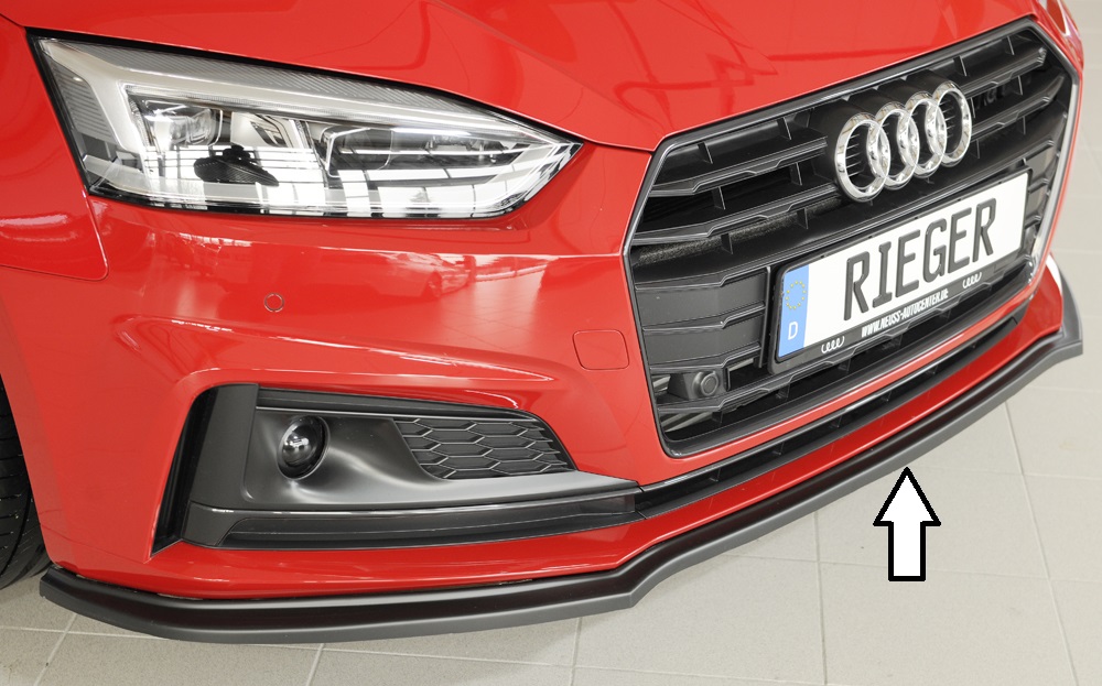 Voorspoiler passend voor Audi A5 B9 F5 S-Line Rieger