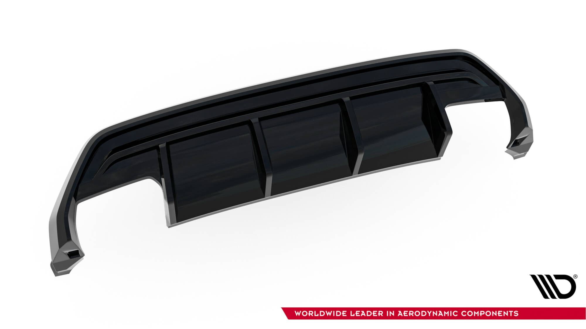 Achter Diffuser Audi S3 Sedan 8Y Facelift Maxton Glanzend zwart