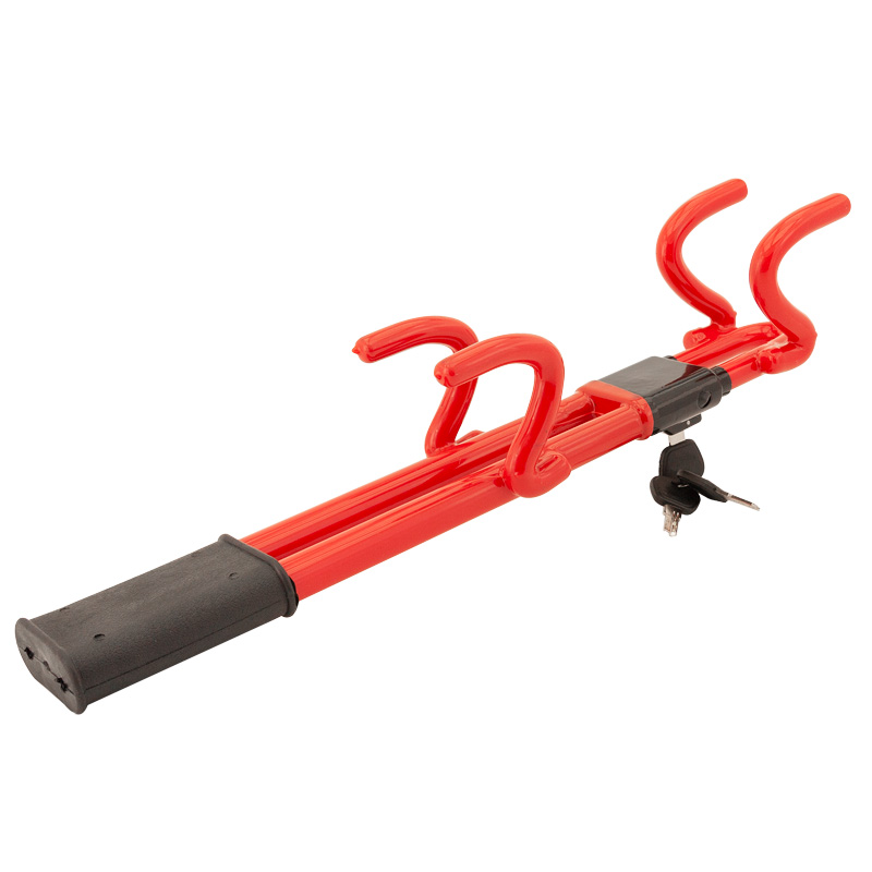 Universal anti-theft steering wheel lock 'Heavy Duty' - Red