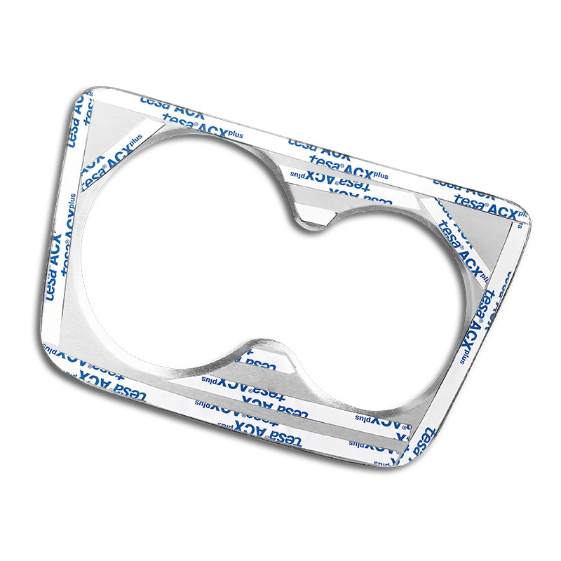 Avisa Stainless Steel cup holder trim cover (2pcs)  Mercedes Sprinter III 2018- - Silver