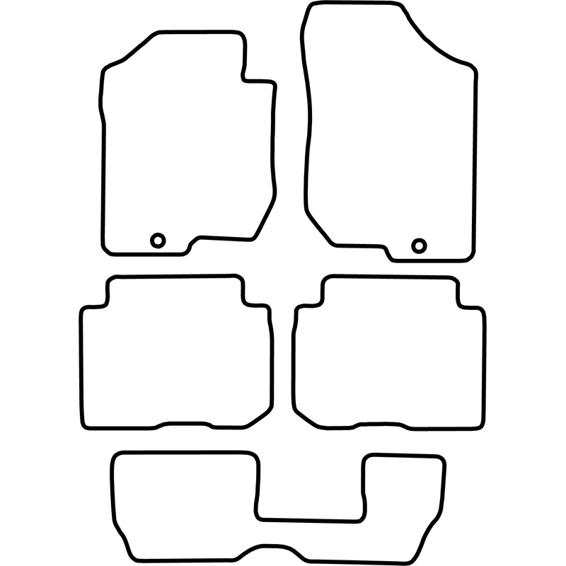 Set car mats  Kia Carens 2006-2011 (7 persons)