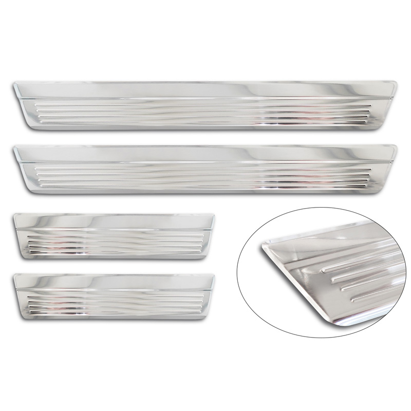 Inox door sill protectors  Honda CR-V VI (RS_) 2023- - 'Lines' - 4-pieces
