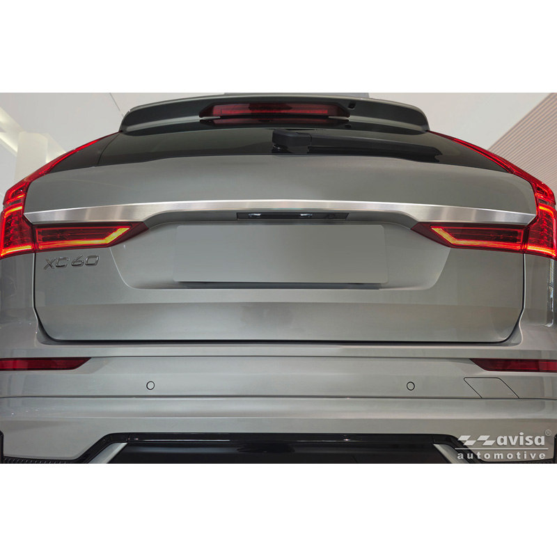 Avisa Brushed Stainless Steel Trunk Tailgate Trim Cover  Volvo XC60 II 2017-2021 & Facelift 2021-