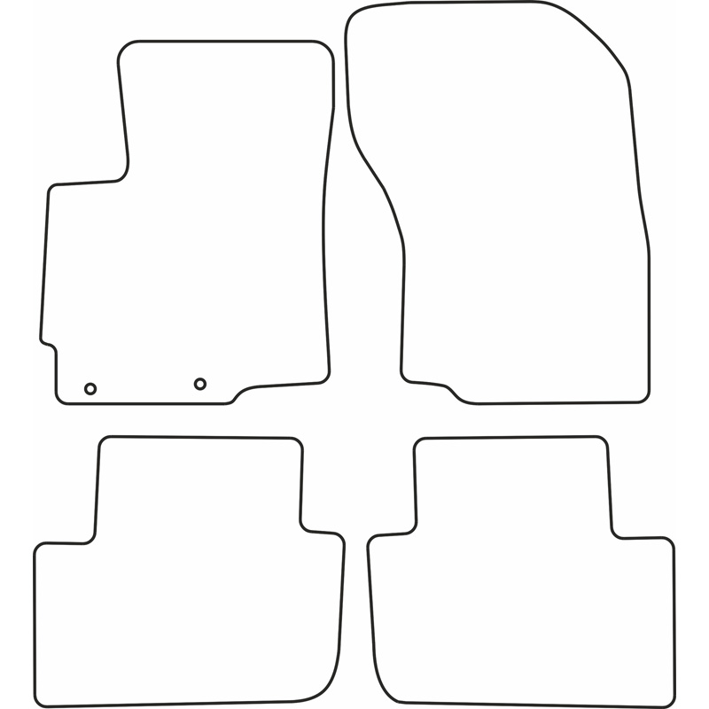 Set velour car mats  Mitsubishi Outlander III 2012- excl. PHEV