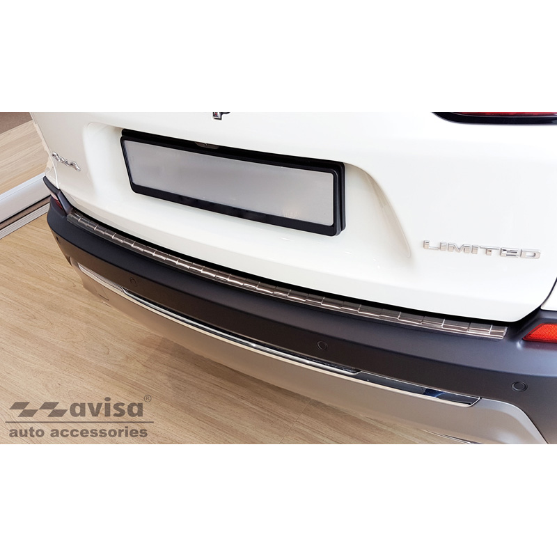 Black Stainless Steel Rear bumper protector  Jeep Cherokee V FL 2018- 'Ribs'