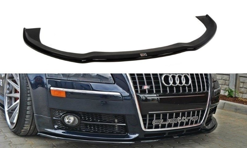 Voor Spoiler passend voor VW Audi S8 D3 Glanzend Zwart