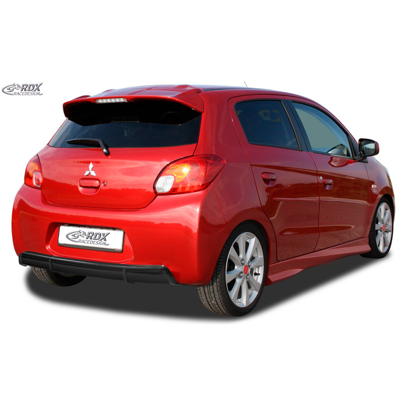Rear bumper skirt 'Diffuser'  Mitsubishi Spacestar 2012-2016 (ABS glossy black)