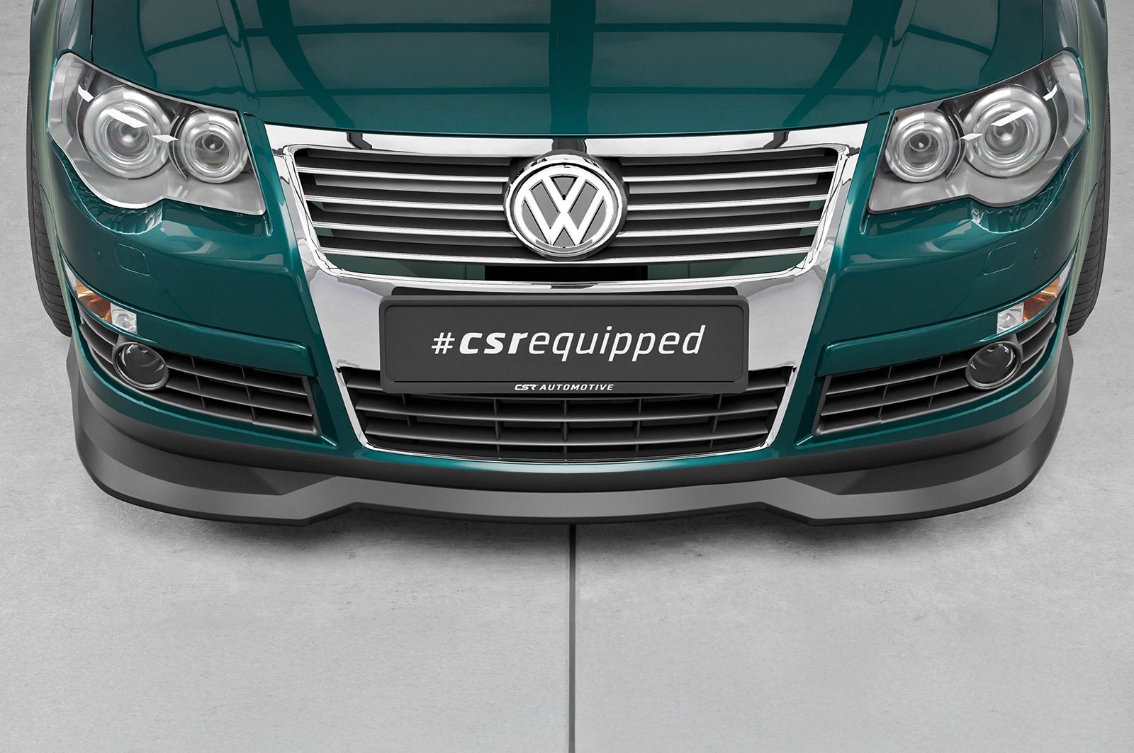 Voorspoiler passend voor VW Passat B6 (3C) glans zwart