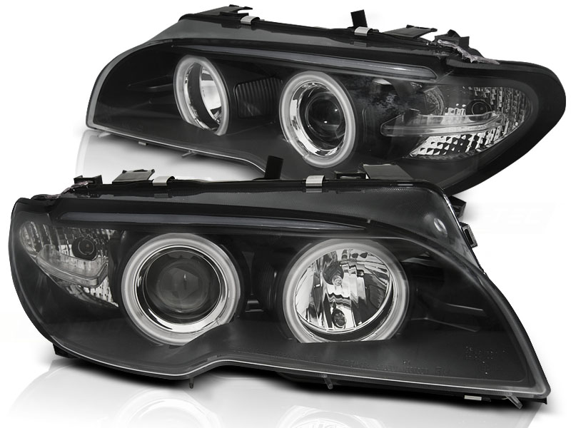 Headlight BMW E46 03->> CCFL clear/black