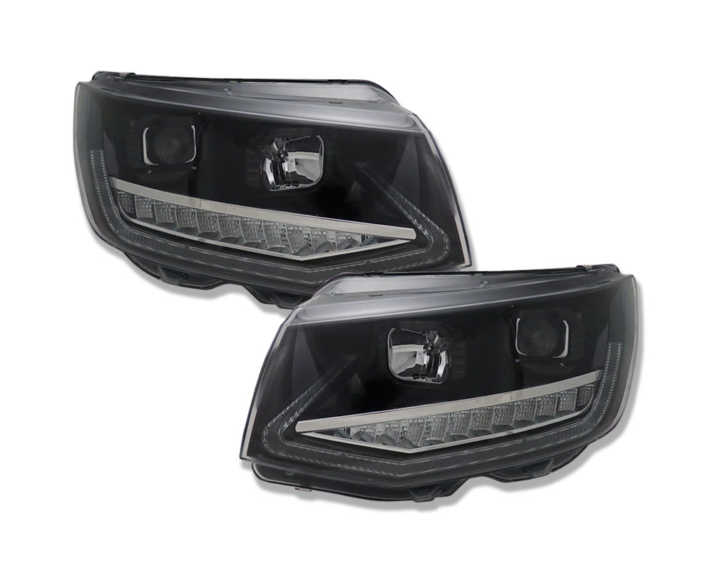 Headlights VW T6 Multivan/Transporter Dynamic Tube Black