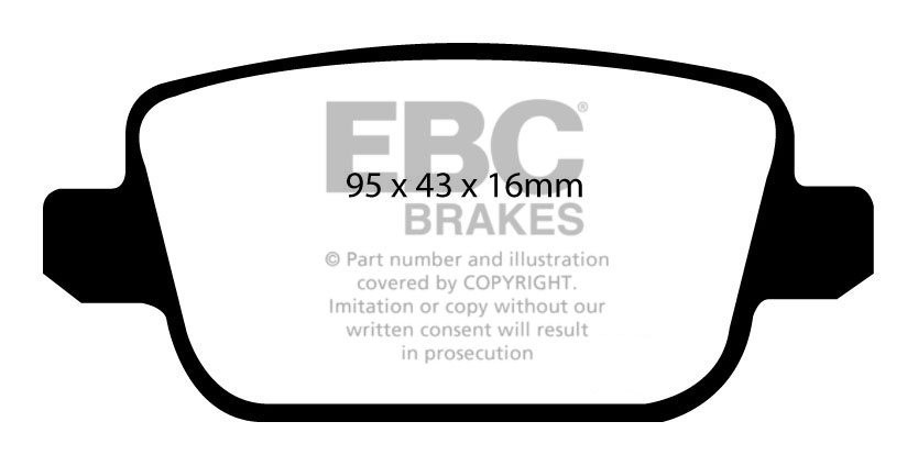 EBC Brakes FORD S-Max 2.5 Turbo 2006-.. Remblokken achterzijde g
