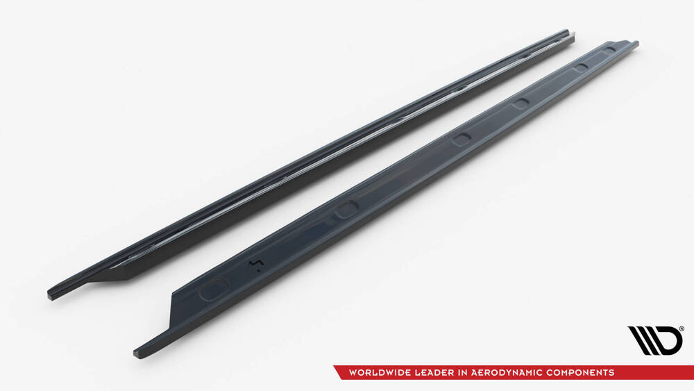 Zijskirts passend voor VW Caddy MK5 Maxton Glans Zwart