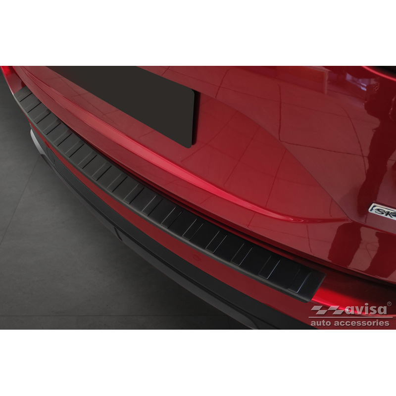 Matt Black Stainless Steel Rear bumper protector  Mazda CX5 II 2017- incl. Facelift 'Ribs'