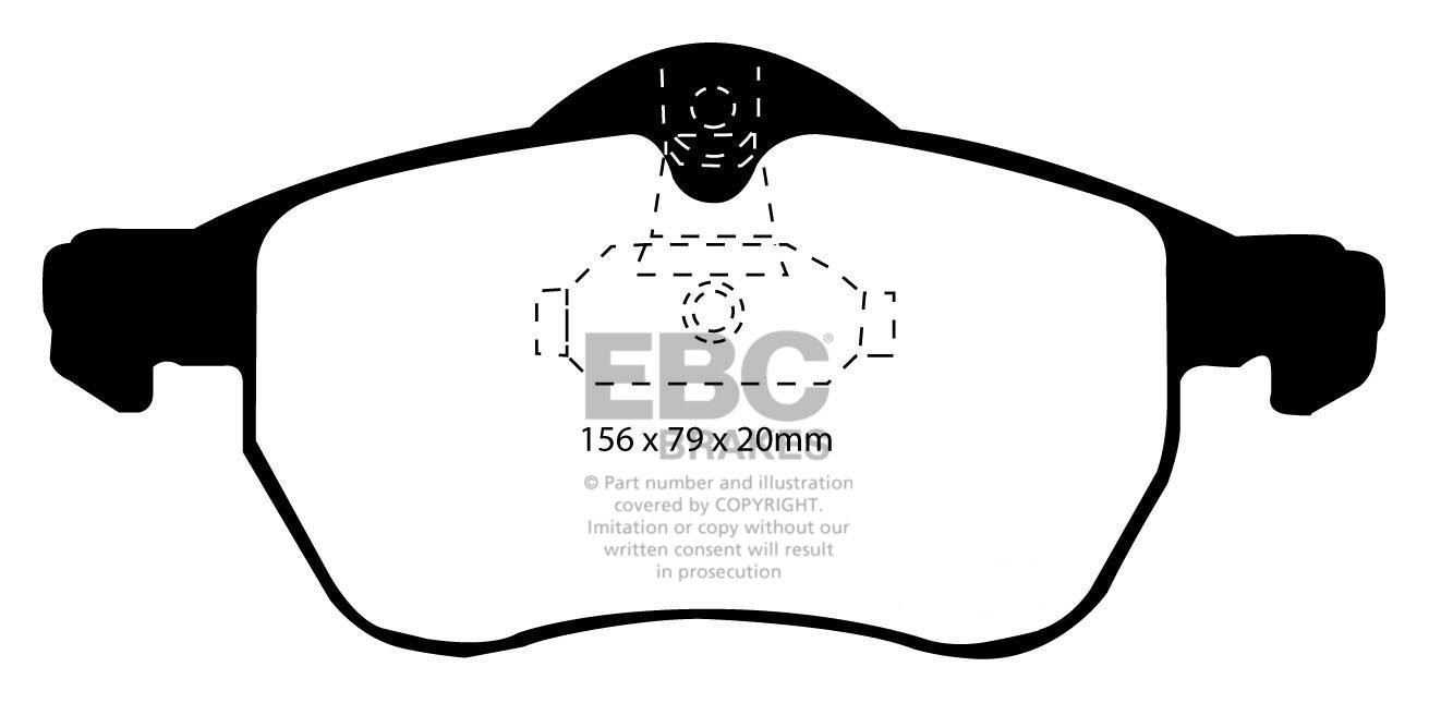 EBC Brakes VAUXHALL (OPEL) Zafira 2.0 TD 2001-2004 Remblokken vo