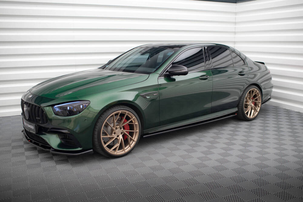 Zijskirts passend voor Mercedes AMG E63 W213 FL Glans Zwart