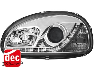 Headlights Opel Corsa B Dayline Devil Eyes Chrome