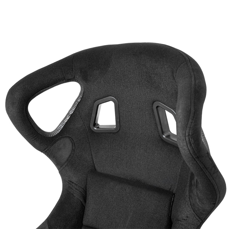 Sport seat 'BS6' - Black - Non-reclinable fibreglass back-rest - incl. slides